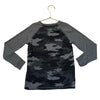 Rumi & Ryder Gray Camouflage Lightweight Sweater - Size S 6-7