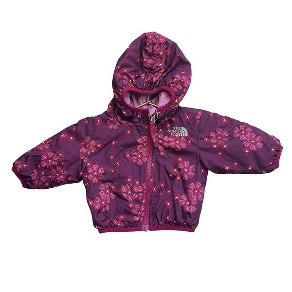 North Face Lavender &  Plum Floral Reversible Jacket - Size 0-3 Mo