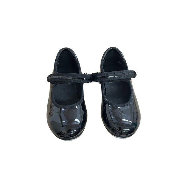 Stelle Black Patent Tap Shoes - Size 10