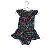 Little Bum Bums Graphic Print Black Dress - Size 2