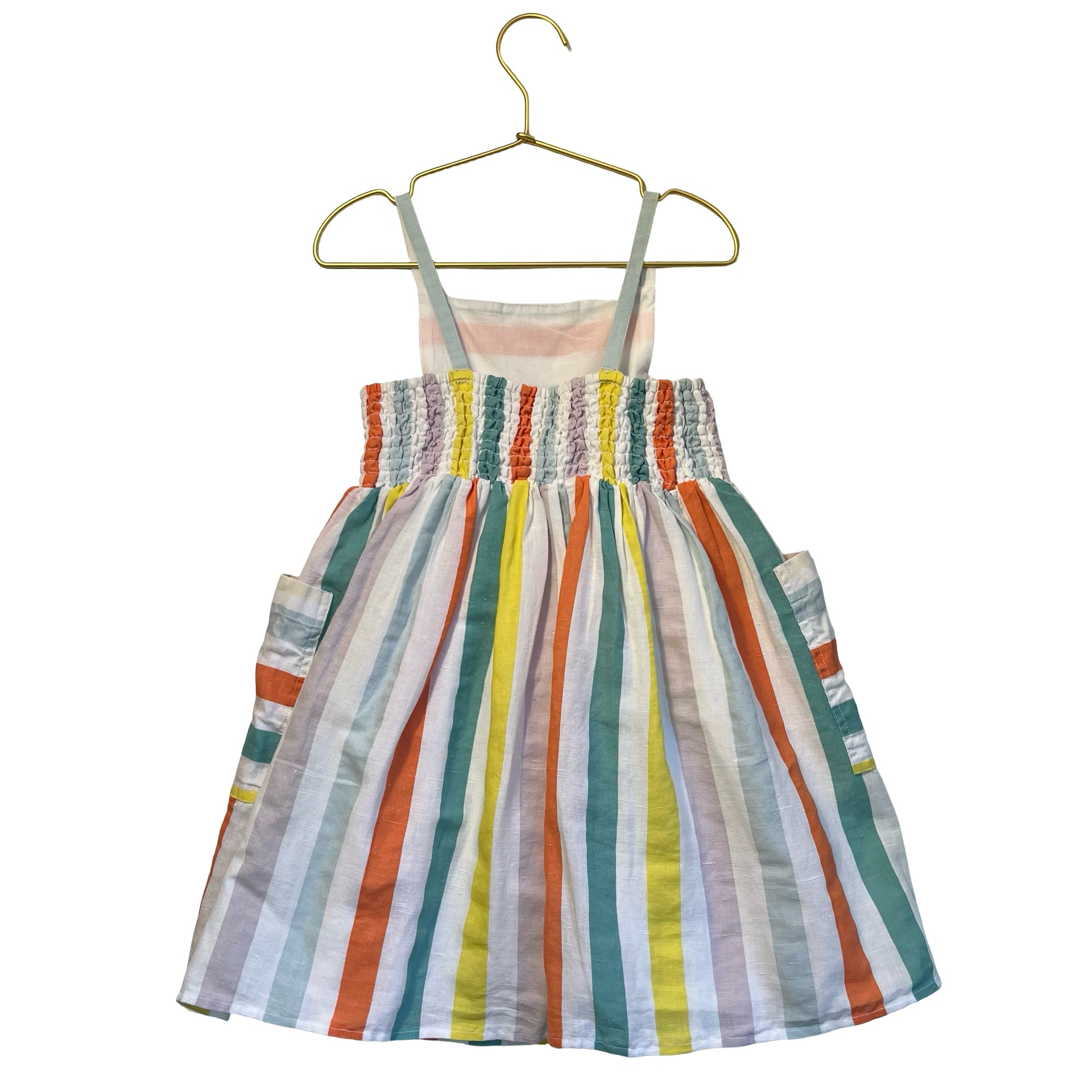 Stella McCartney Kids Pastel Striped Linen-Cotton Dress - Size 5