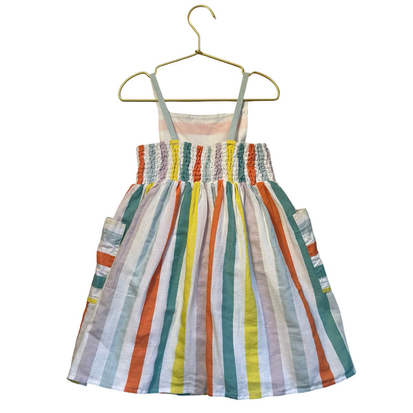 Stella McCartney Kids Pastel Striped Linen-Cotton Dress - Size 5