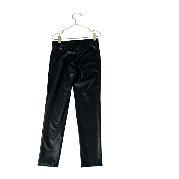Abercrombie Kids Black Faux Leather Leggings - Size 7-8