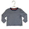 Baby Boden Navy Striped Shirt - Size 6-12 Mo