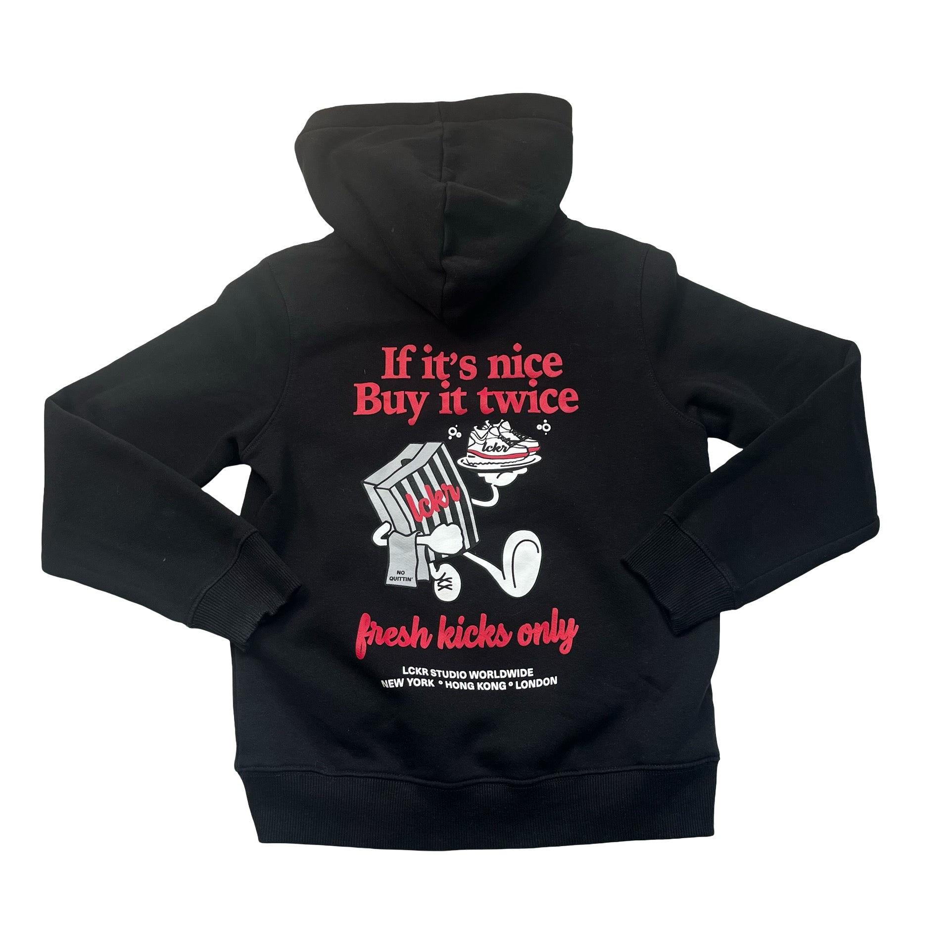 LCKR Black Graphic Hooded Sweatshirt - Size S 8-10