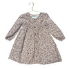 Old Navy Ivory & Plum Floral Corduroy Dress - Size 4T