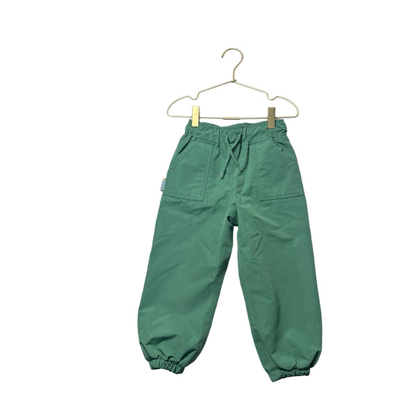 Jan & Jul Green Fleece-Lined Waterproof Pants - Size 3