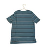 Old Navy Teal, Black & Ivory Stripe T-Shirt - Size L (10/12)