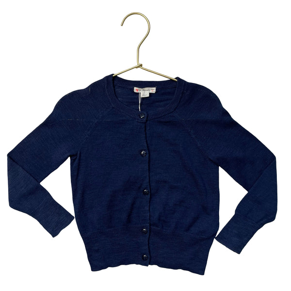 Crewcuts Navy Lightweight Cotton Cardigan Sweater - Size 3