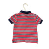 Janie and Jack Red, White, Navy Striped Polo Shirt - Size 12-18 Mo