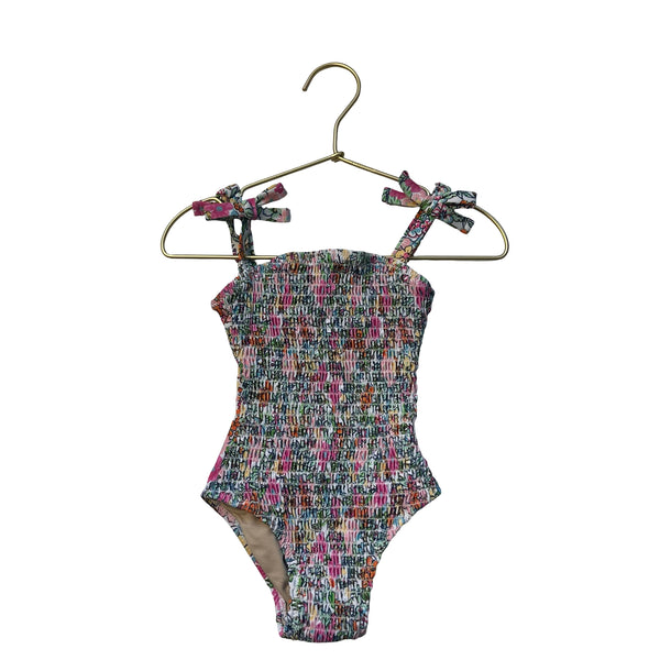 Shade Critters Floral Smocked Swim Suit - Size 18-24 Mo