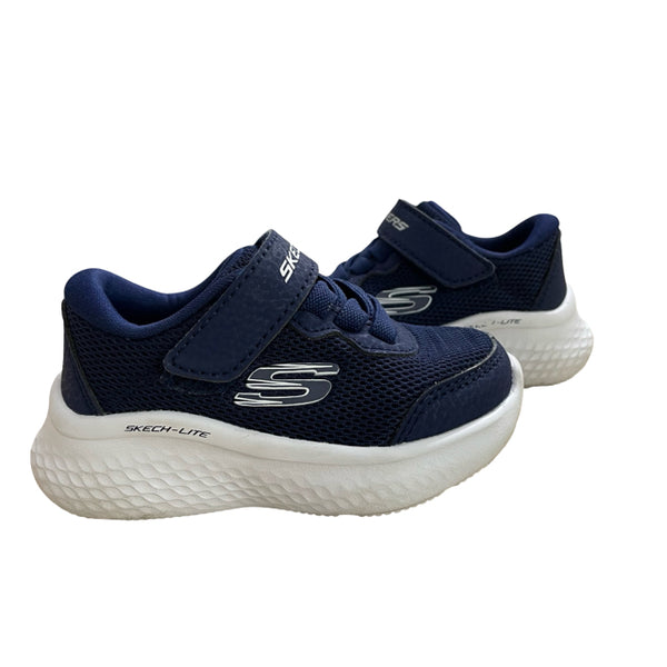 Skechers Navy & White Velcro Sneakers - Size 5