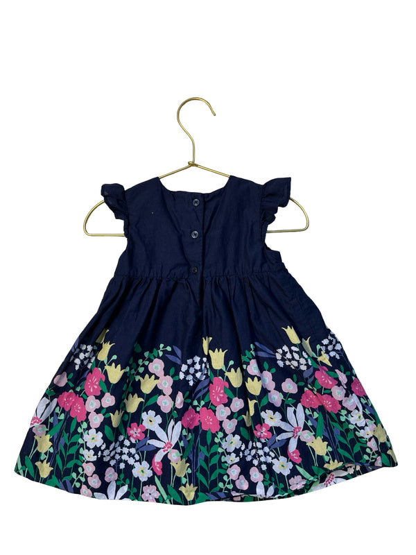 Janie and Jack Navy Floral Dress - Size 18-24 Mo