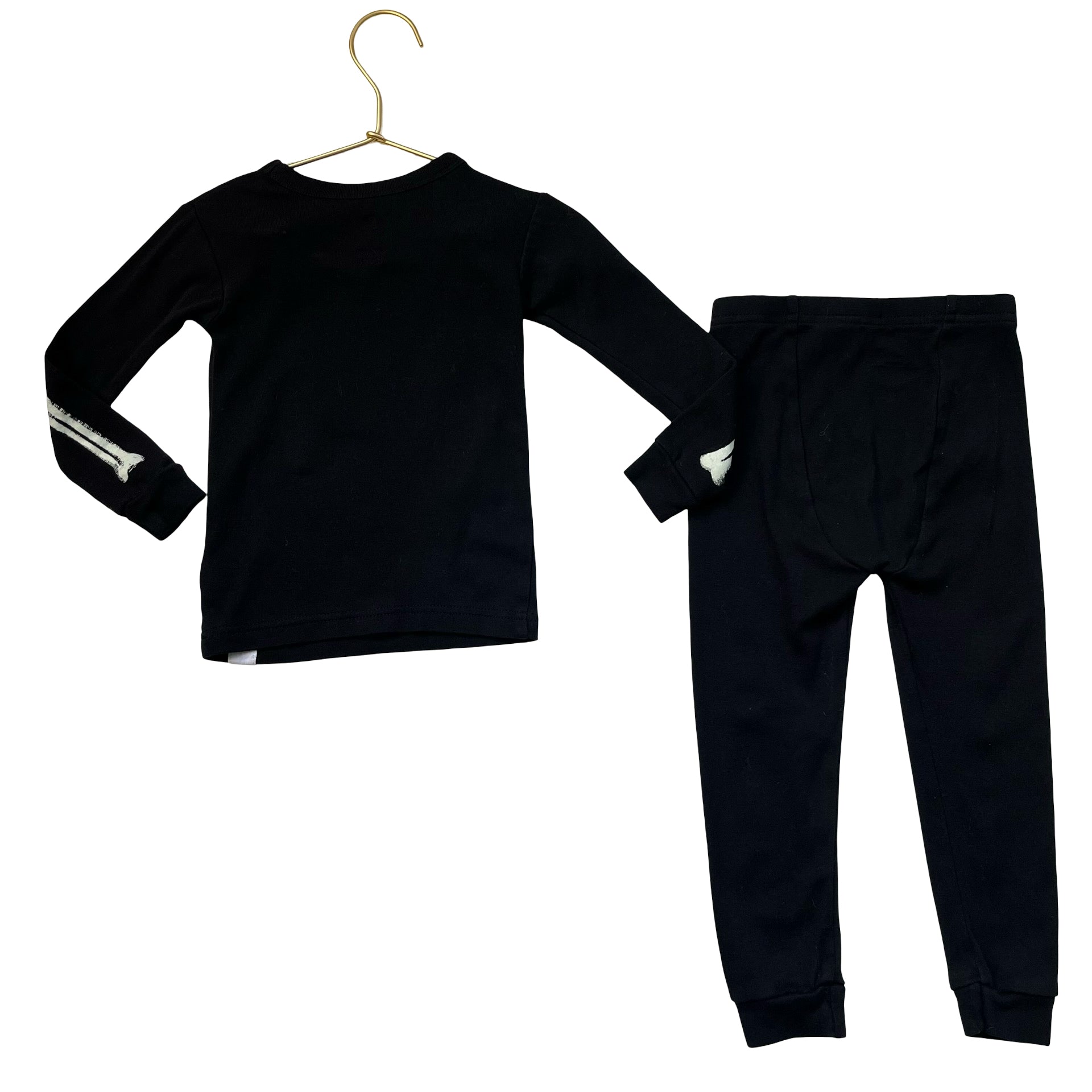 Baby Gap Black Glow-In-The Dark Skeleton PJ Set - Size 3