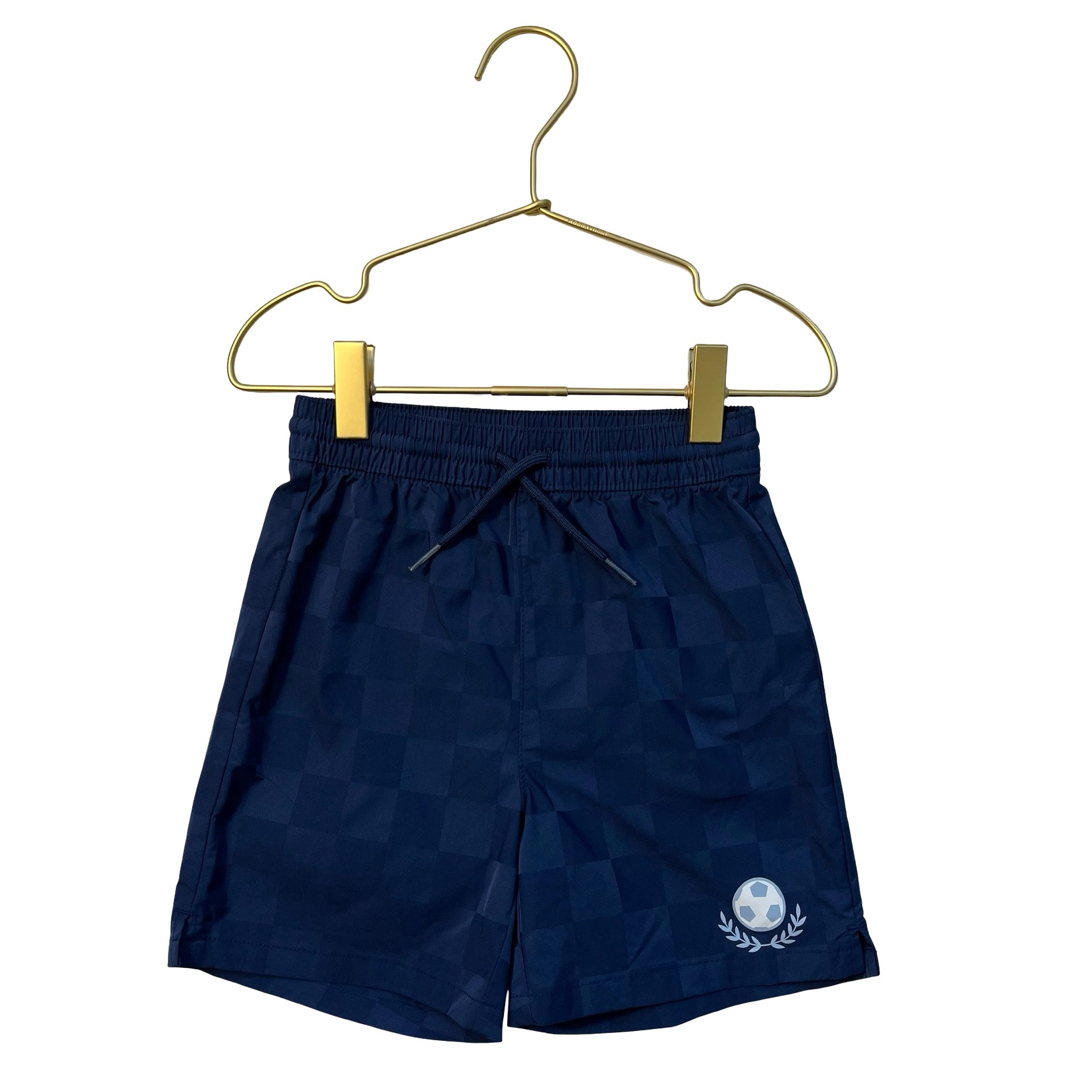 Old Navy Navy Check Soccer Graphic Shorts - Size 3T