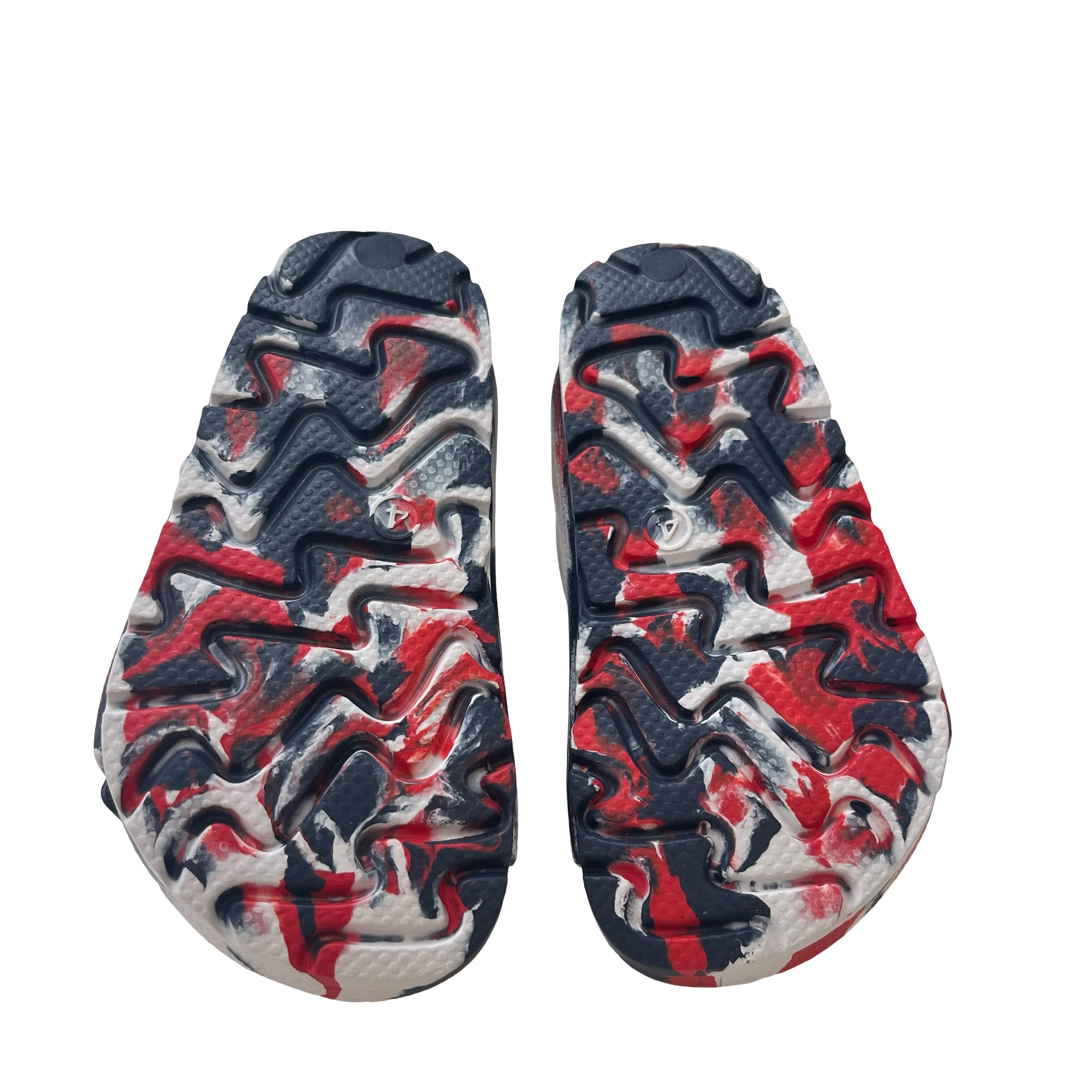 First Steps Red, White, Blue Swirl Sandals - Size 4