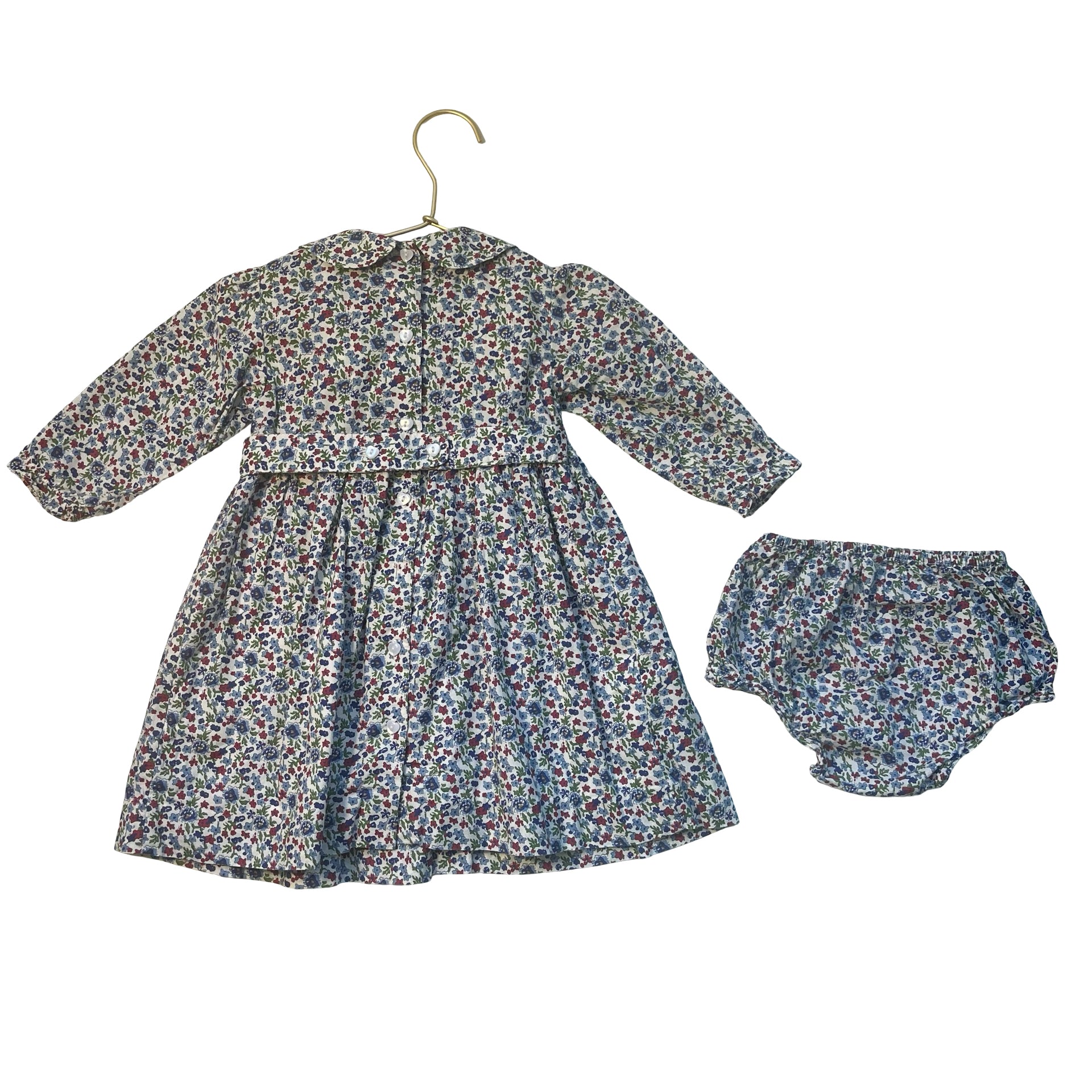 Question Everything Floral Smocked Dress & Bloomers - Size 18-24 Mo