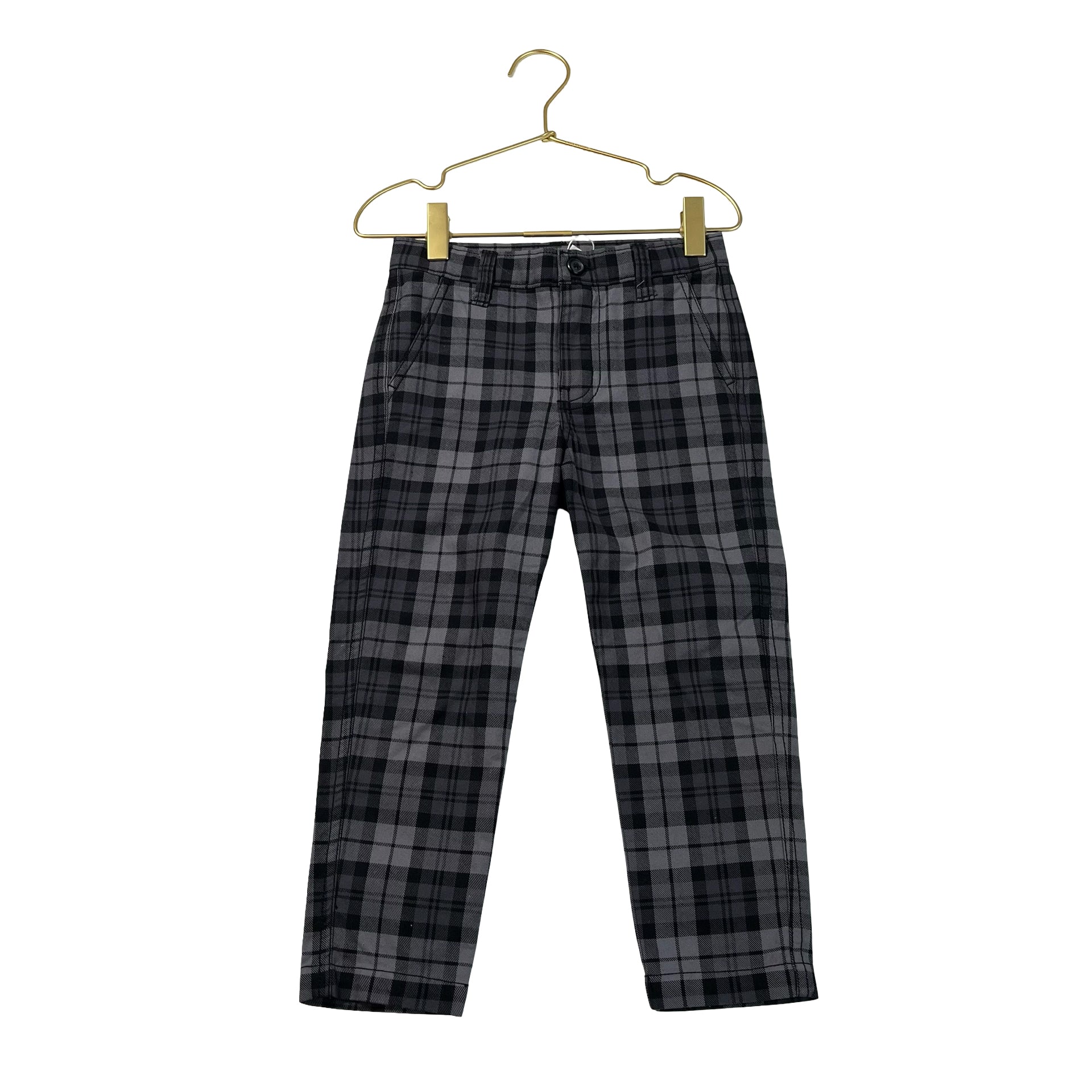 Tea Collection Gray & Black Plaid Pants - Size 4
