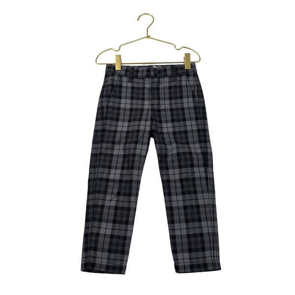 Tea Collection Gray & Black Plaid Pants - Size 4