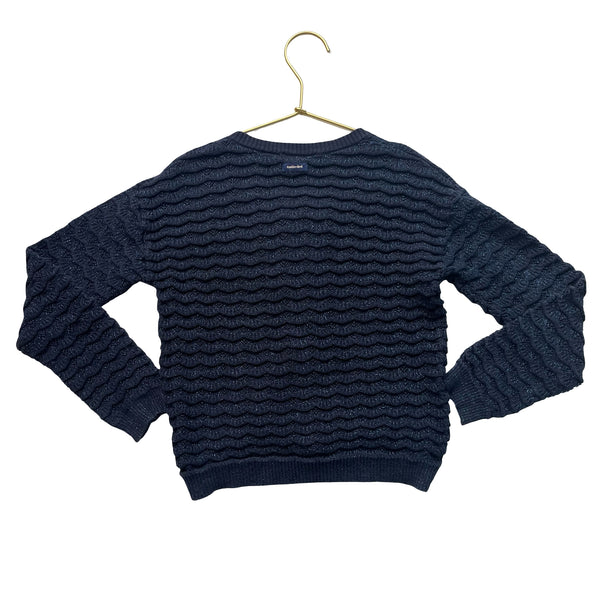 Catimini Navy Sparkle Cardigan Sweater - Size 6