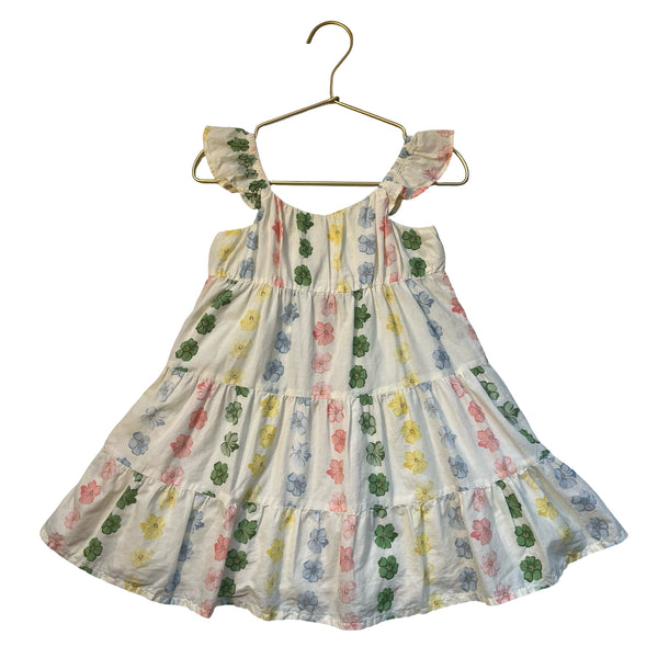 Janie and Jack Ivory Flower Print Dress - Size 2T
