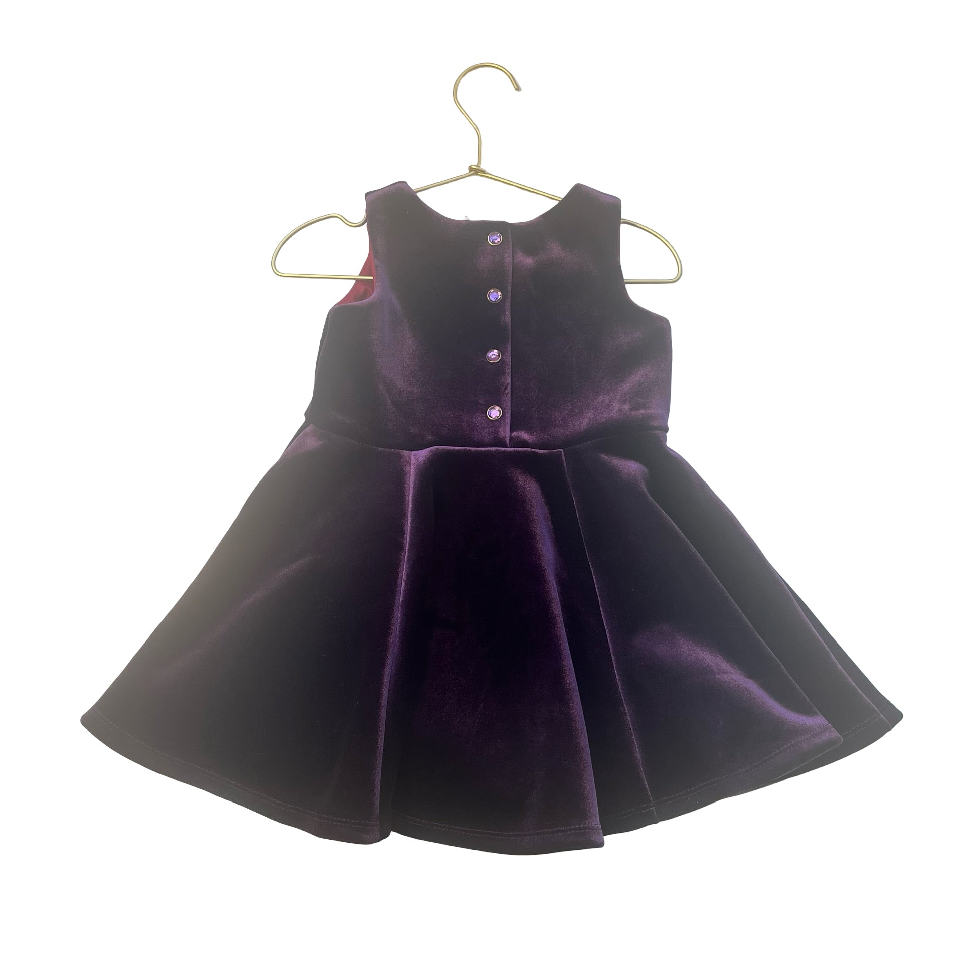 Genuine Kids Purple Velvet Dress - Size 2T