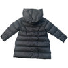 Petit Bateau Black Puffer Coat, Detachable Hood - Size 6A