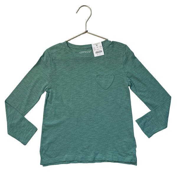 Crewcuts Green Heart Pocket Shirt with Tas - Size XS 4-5
