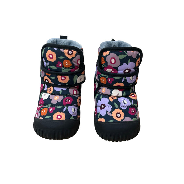Jan & Jul Black Floral Print Winter Ankle Boots - Size 9