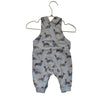 Baby Boden Gray Dachshund Dog Print Overall - Size 3-6 Mo