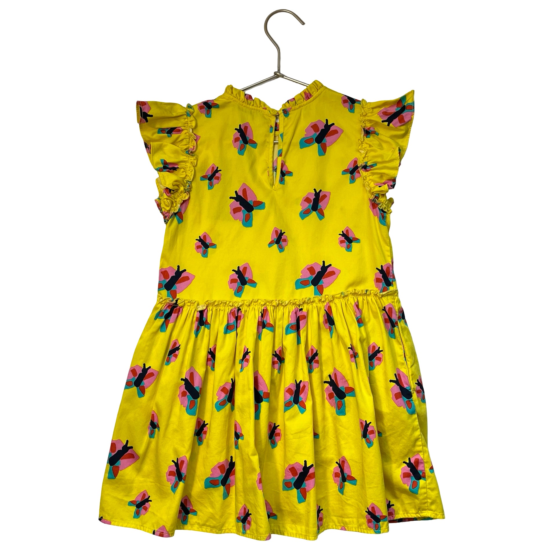 Stella McCartney Kids Yellow Butterfly Print Dress - Size 5