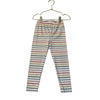 Hanna Andersson Ivory & Rainbow Striped Leggings - Size 4