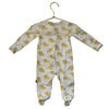 Magnetic Me Ivory & Yellow Lion Print Footed PJs - Size 0-3 Mo