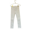 Petite Hailey Ivory Ribbed Flower Patch Leggings - Size 6