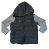 Tommy Bahama Gray Sweatshirt & Black Puffer Hooded Jacket - Size 4T