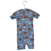 Hanna Andersson Light Blue S'Mores Print One-Piece PJs - Size 18-24 Mo