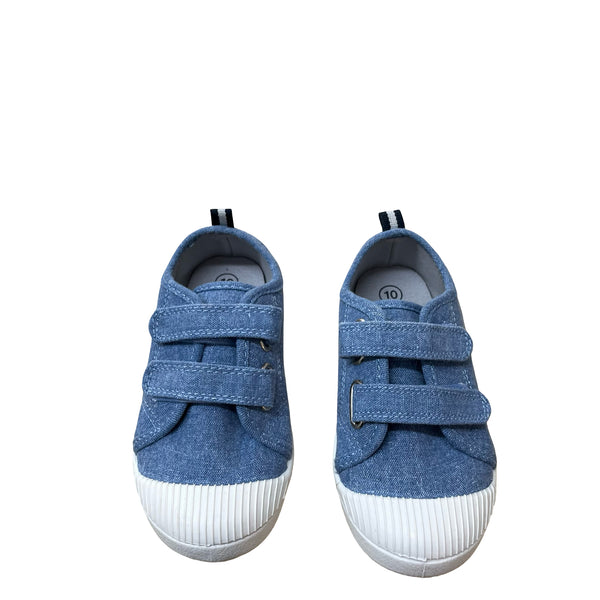 Cat & Jack Chambray Velcro Sneakers - Size 10