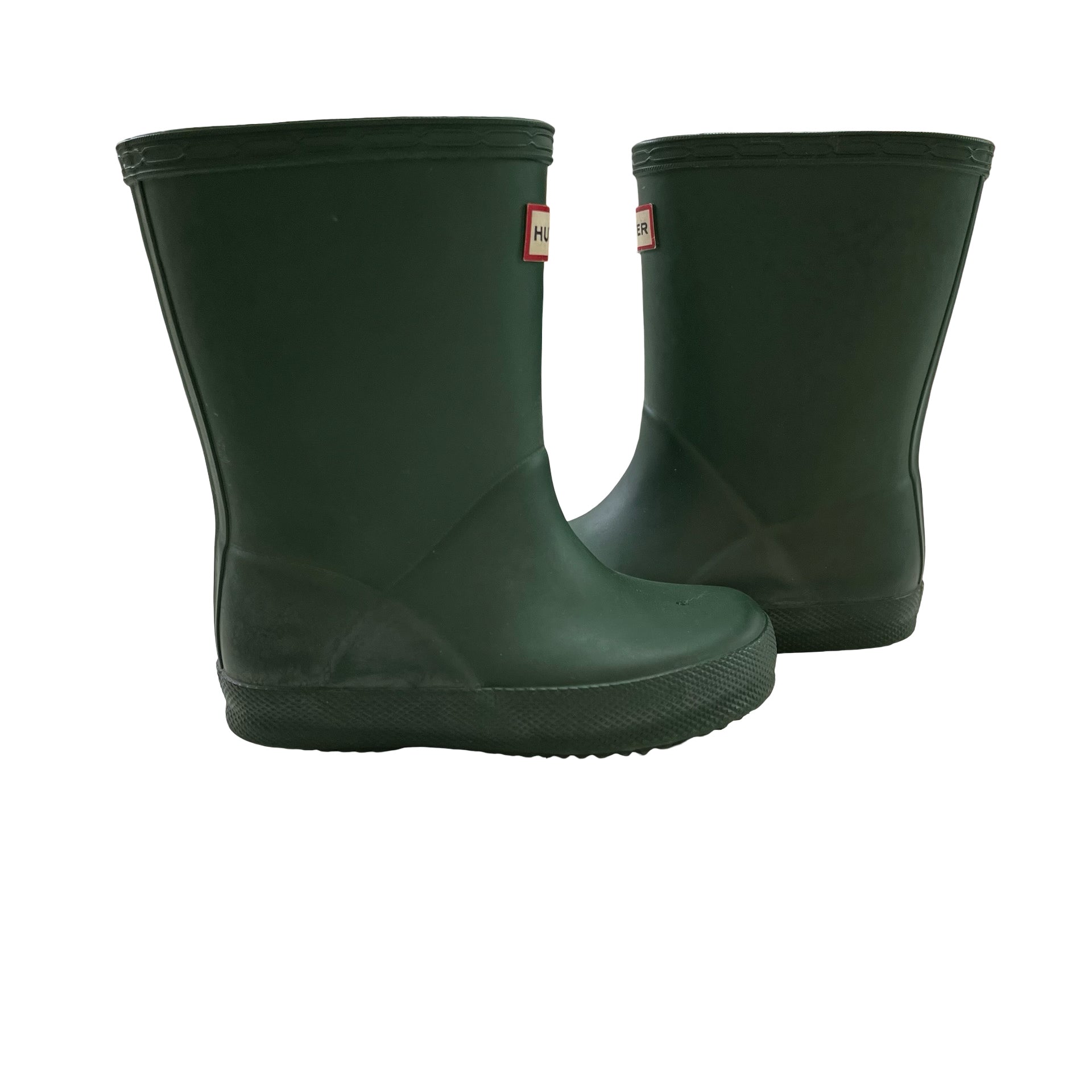 Hunter Green Rain Boots - Size US 7B/8G (UK 5, EU 23)