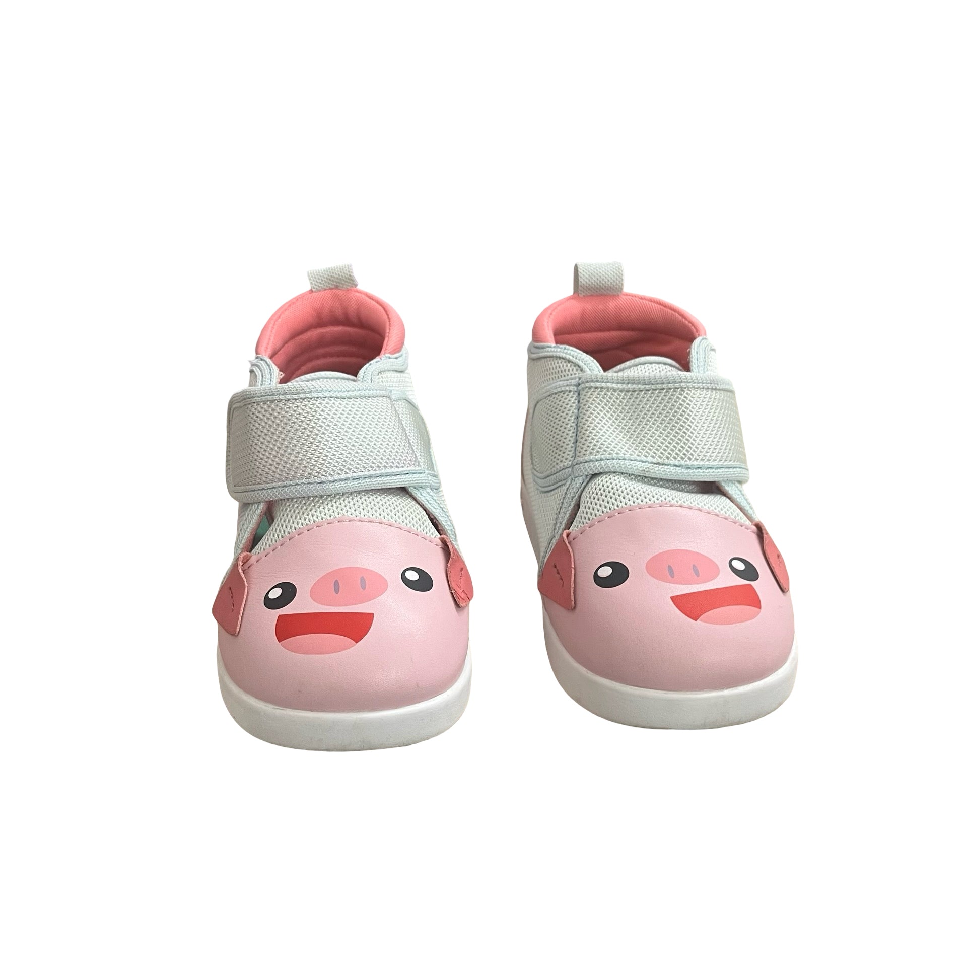 Ikiki Pink & Grey Pig Sneakers - Size 9
