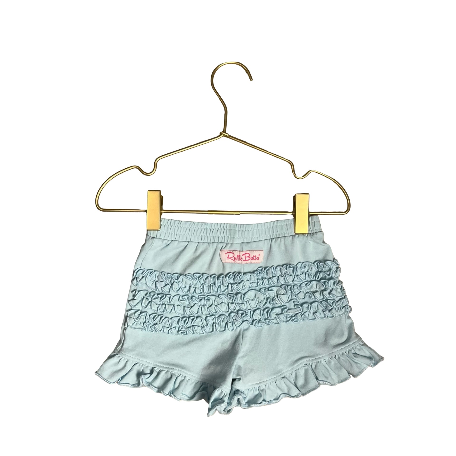 Ruffle Butts Light Blue Shorts - Size 3T