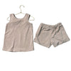 Zara Blush Terry 'Wake Up & Smile' Tank & Shorts Set - Size 4-5