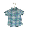 Crewcuts Blue, White, Green Plaid Button Down Shirt - Size 2