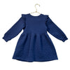Mini Boden Navy Quilted Heart Dress - Size 3-4Y