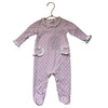 Lila and Hayes Pink Flower Print Footed One-Piece - Size 0-3 Mo