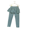 Maison Me Light Teal Skirted Leggings - Size 7Y