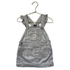 Baby Gap Silver Metallic Denim Overall Dress - Size 2