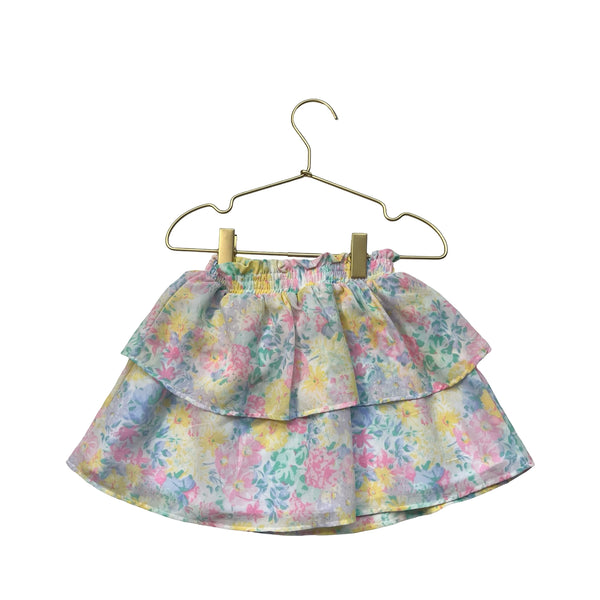 Janie and Jack Pastel Floral Chiffon Ruffle Skirt - Size 4