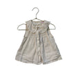 Zara 100% Linen Ivory Blouse, Eyelet Collar - Size 4