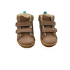 Ten Little Lined Brown Velcro Shoes - Size 5.5