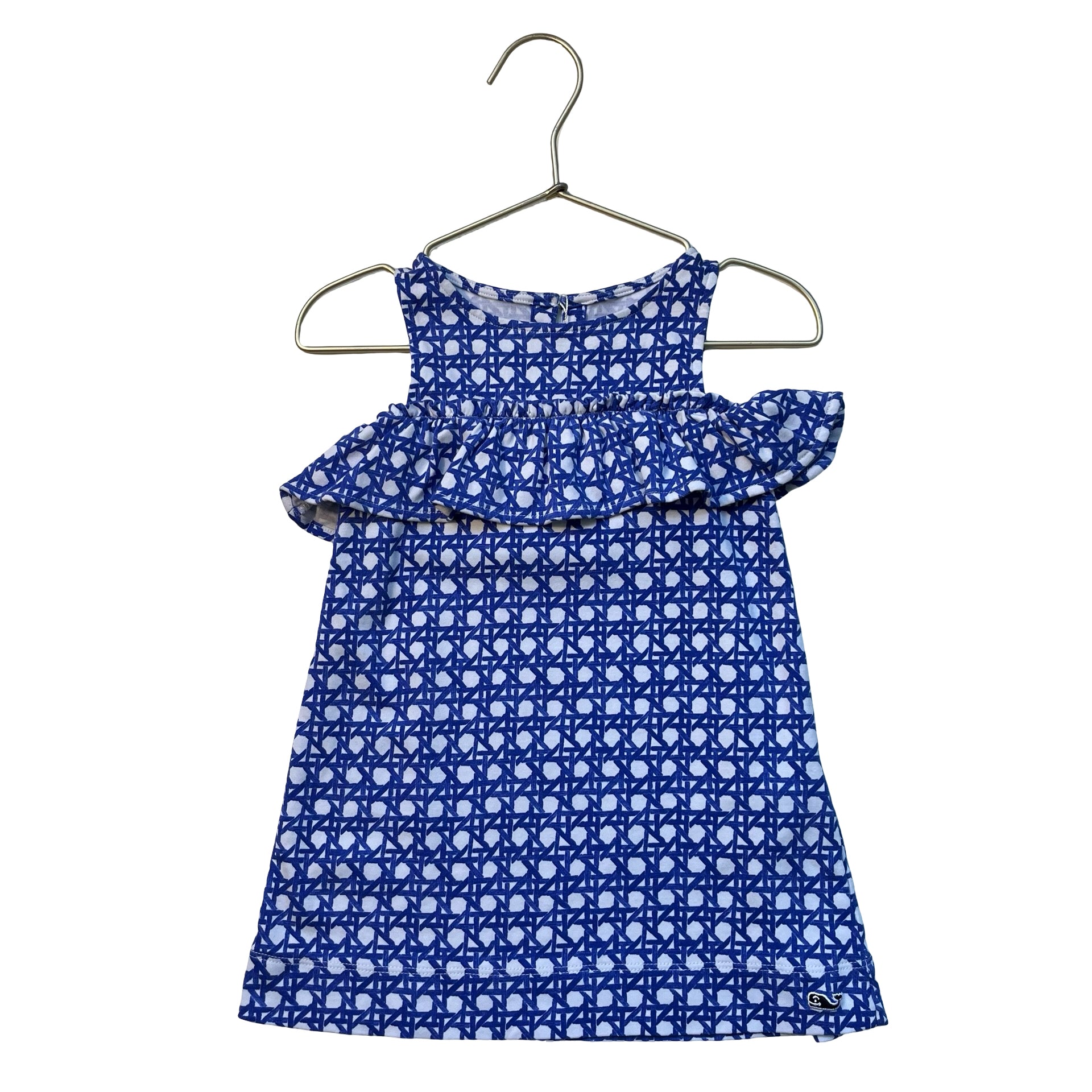 Vineyard Vines Blue & White Wicker Pattern Dress - Size 4T